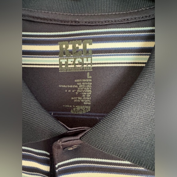 Rec Tec men’s striped polo shirt size large - Picture 3 of 3